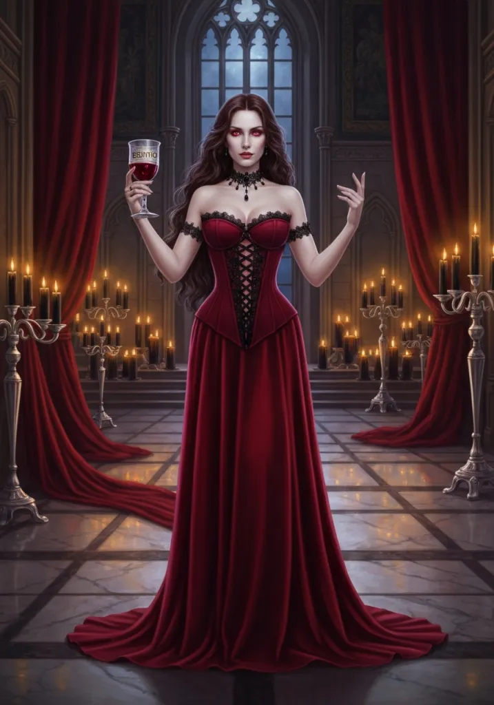 REDIVIVO — Carmilla com Vinho (retrato)